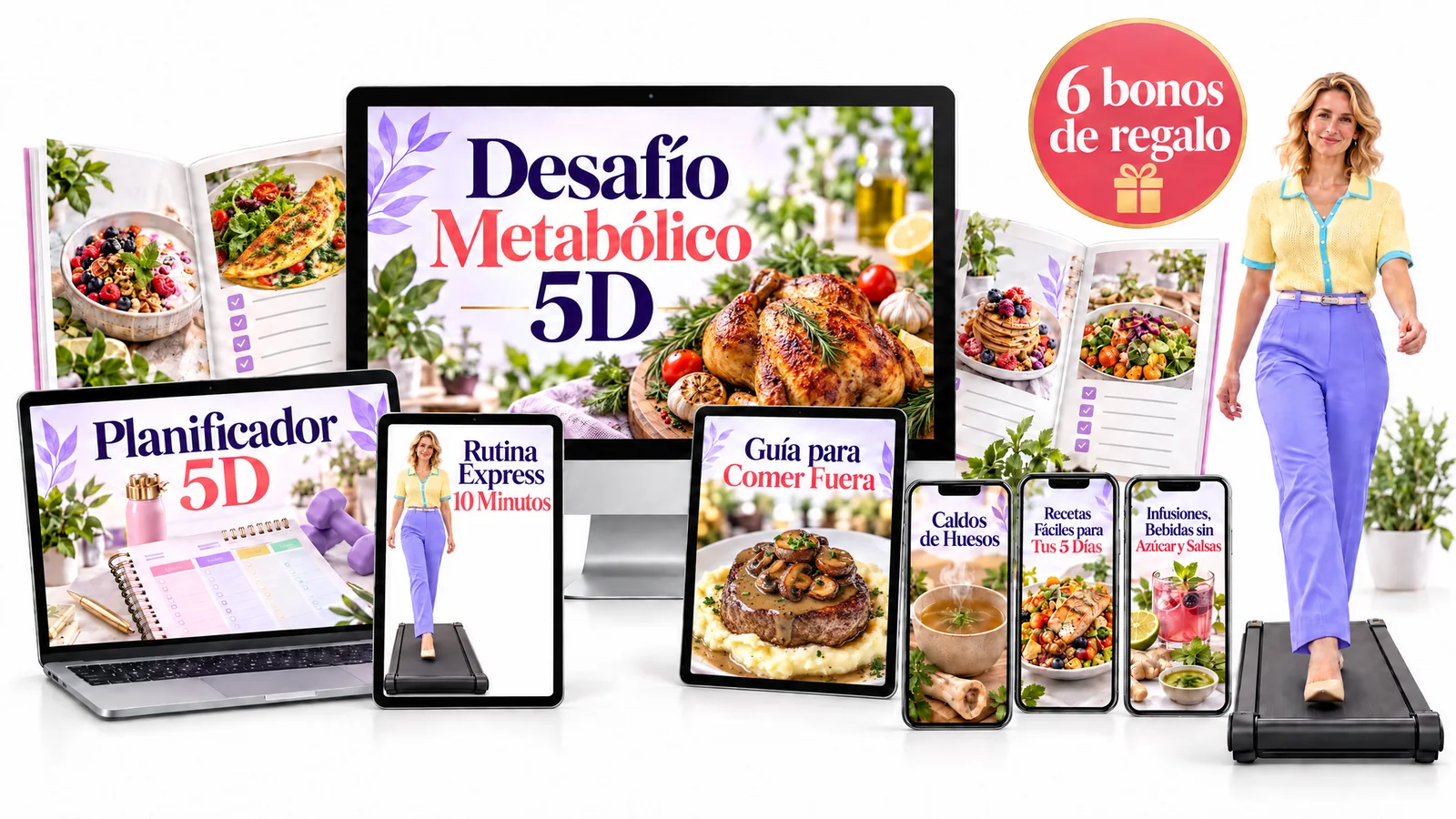Desafío Metabólico 5D con seis regalos digitales