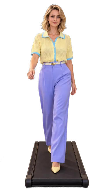 Mujer caminando ligera y con energía